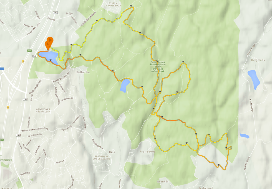 Sipoonkorpi 20km kartta